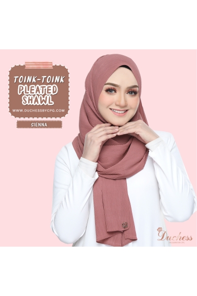 Pleated shawl - sienna